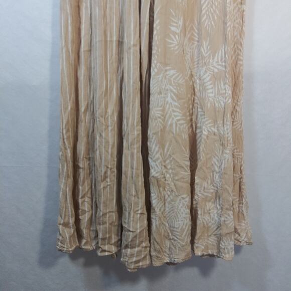 Ocean Drive Cream Tan Multi Print Boho Wide Leg Pull On Pants Size M - Picture 3 of 7